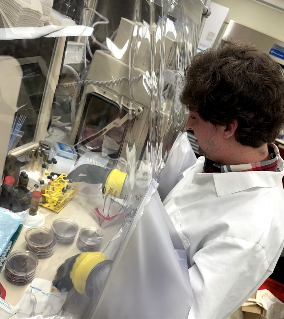 Gary in the lab